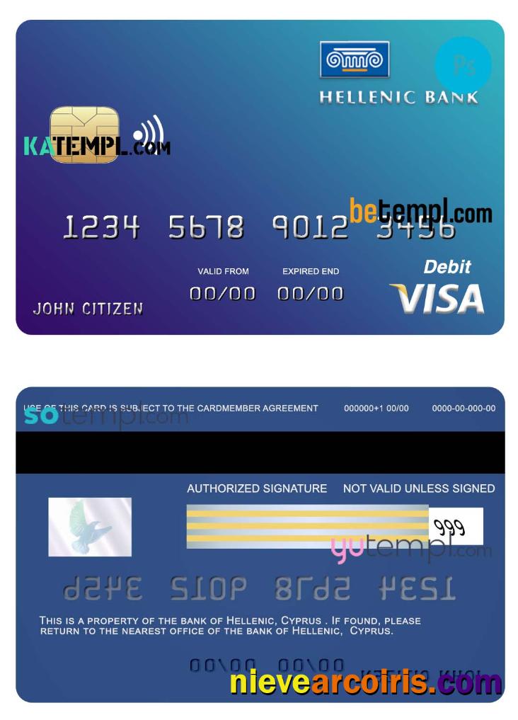 Cyprus Hellenic bank visa credit card